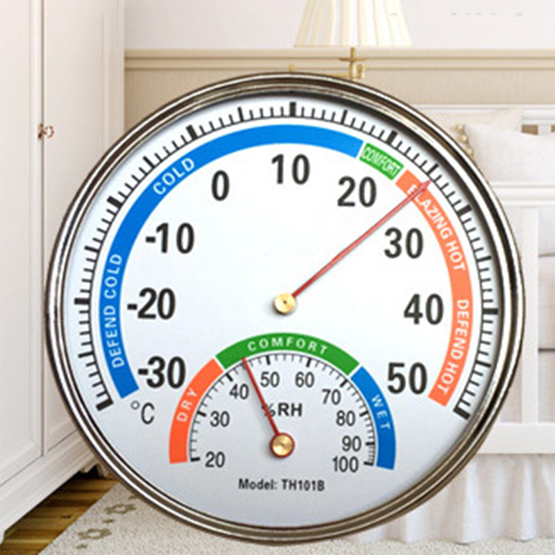 Multifunktionales Nadelthermometer/hygrometer Aus Massivem Metall Für Den Innenbereich, Z. B. In Babyzimmern, Krankenhäusern Und Apotheken.