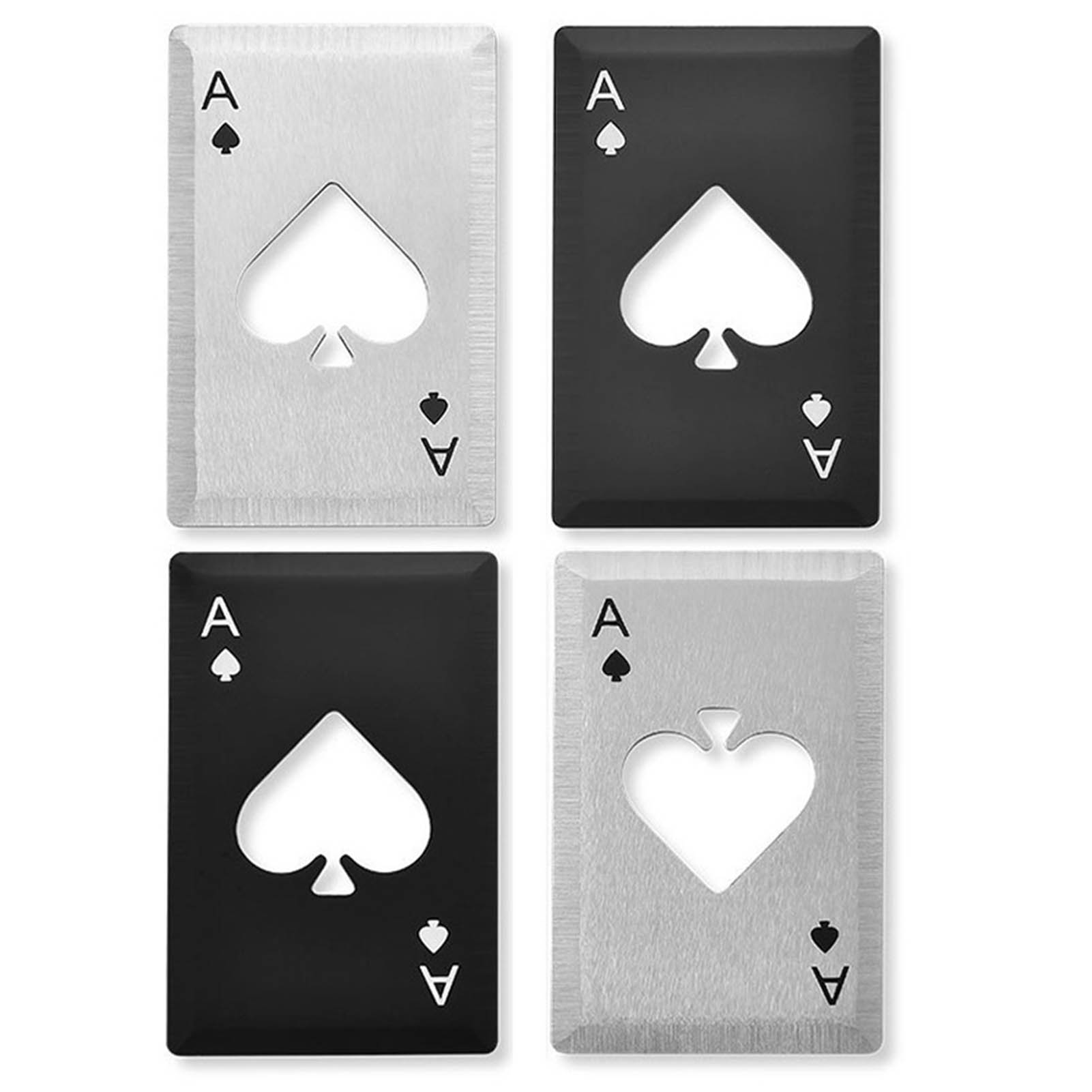Tragbarer Flaschenöffner „ace Of Spades“ Aus Metall, Dosenöffner Aus Edelstahl