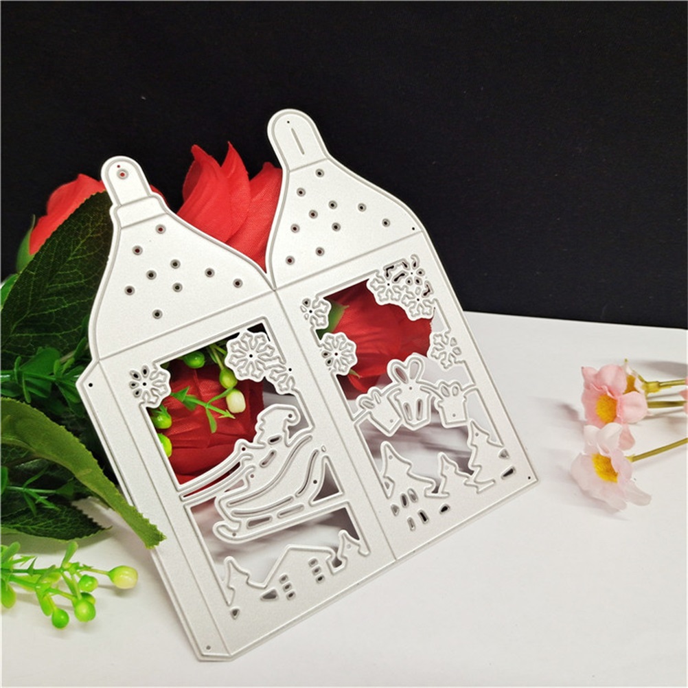 Set Mit 6 Weihnachtlichen Metall-stanzschablonen, Diy-prägeformen Für Scrapbooking, Fotoalben Und Kartenbasteln