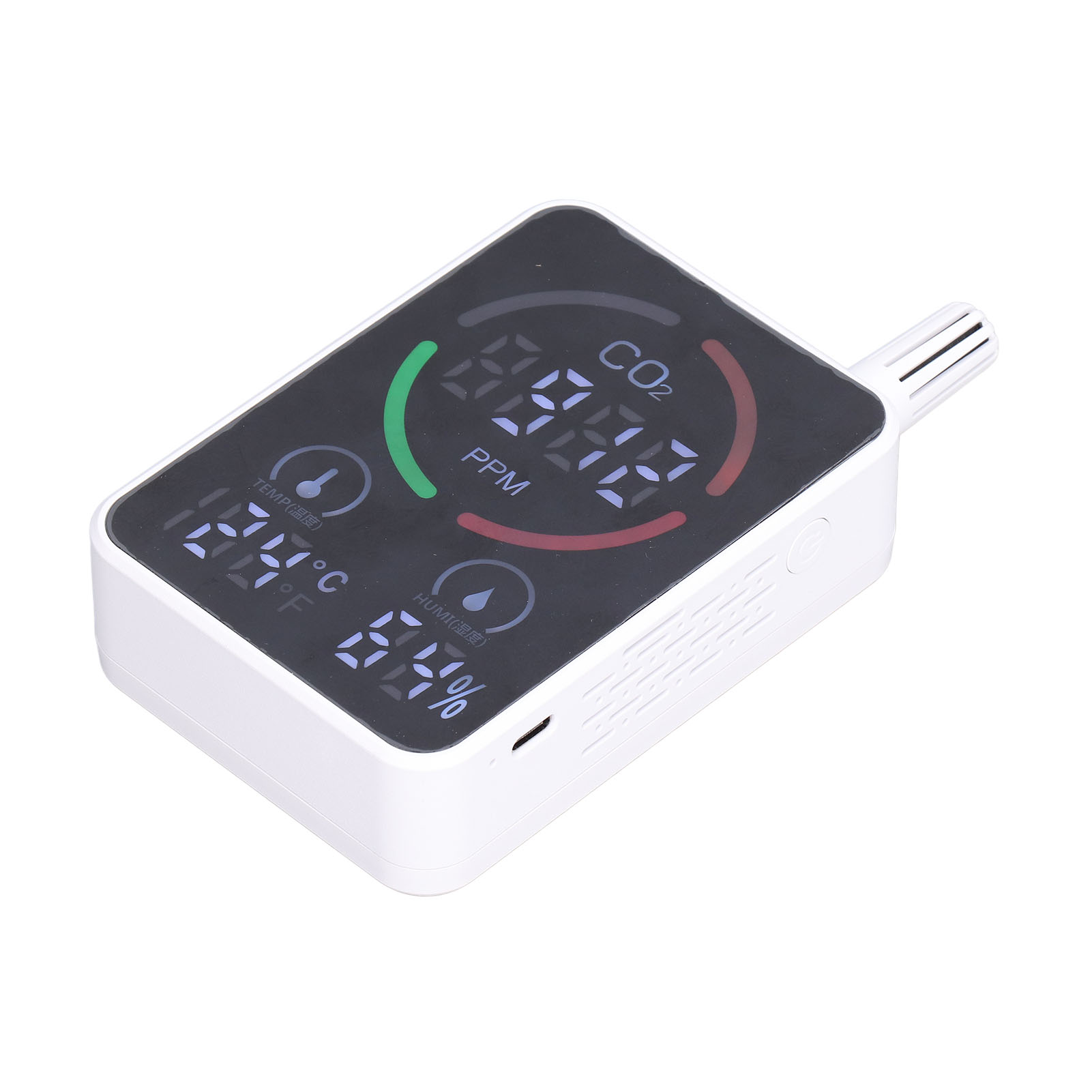 Tragbarer Digitaler Co2-luftqualitätsanalysator, Kohlendioxiddetektor, Innenthermometer Und Hygrometer