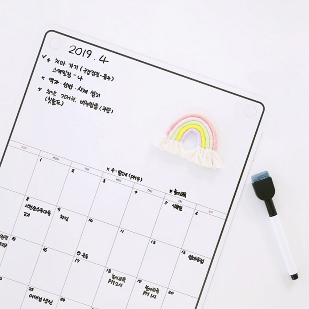 Magnetische Monatsplaner-whiteboard-tafel Für Den Kühlschrank, Tageskalender Mit Magneten, Wiederverwendbare Wand-notiztafel.