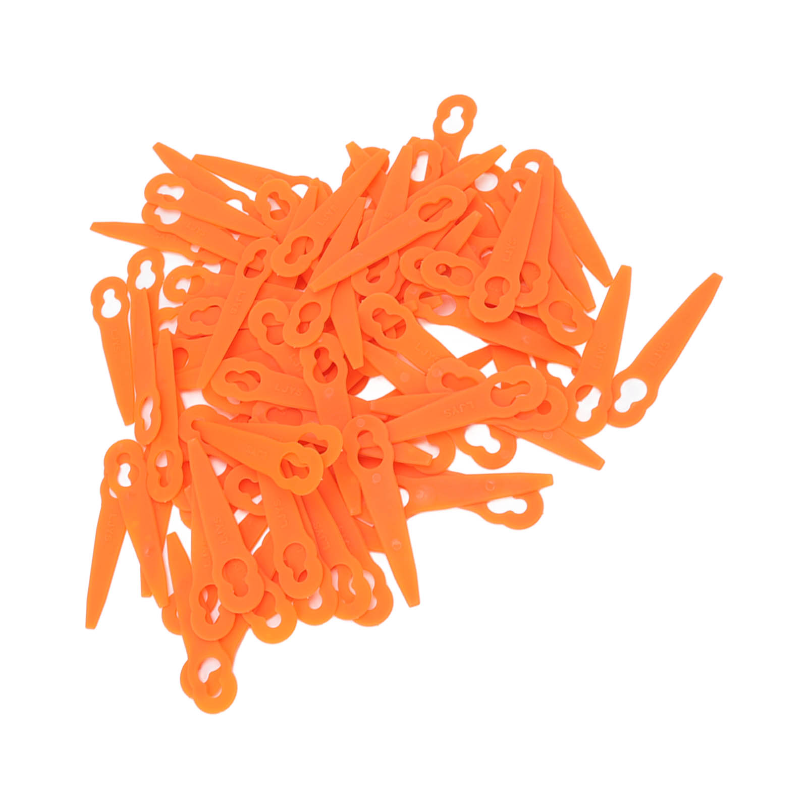 100 Orangefarbene Kunststoffmesser Für Rasentrimmer, Rasenmäherzubehör, Kompatibel Mit Stihl Polycut 2-2 Und 3-2