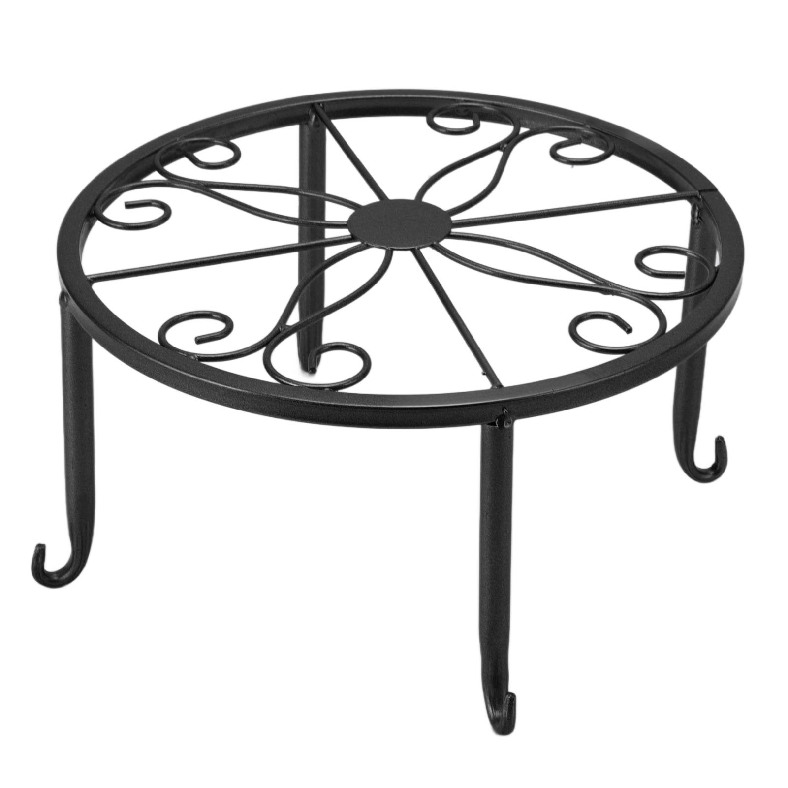 Einfacher Blumenständer Aus Eisen, Einstöckiges Pflanzenregal, 22 X 22 X 12 Cm, Schwarz, Für Balkon Und Wohnzimmer, Flaches Design