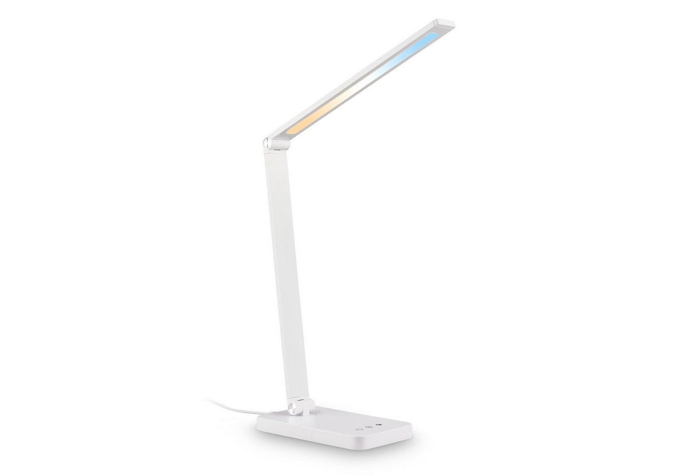 Briloner Led Schreibtischlampe Schwenkbar 38 Cm 4,8w 400lm 2700k-6500k Warmweiß Bis Tageslichtweiß Touchdimmer Weiß - Tischlampe Leselampe Bürolampe Büro Bild 2