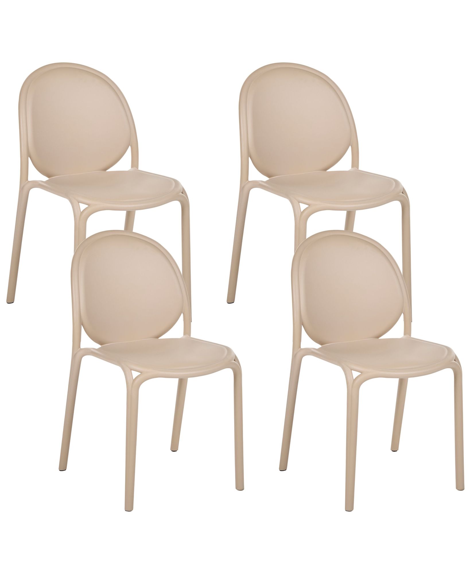 Gartenstuhl 4er Set Brugnello Beige