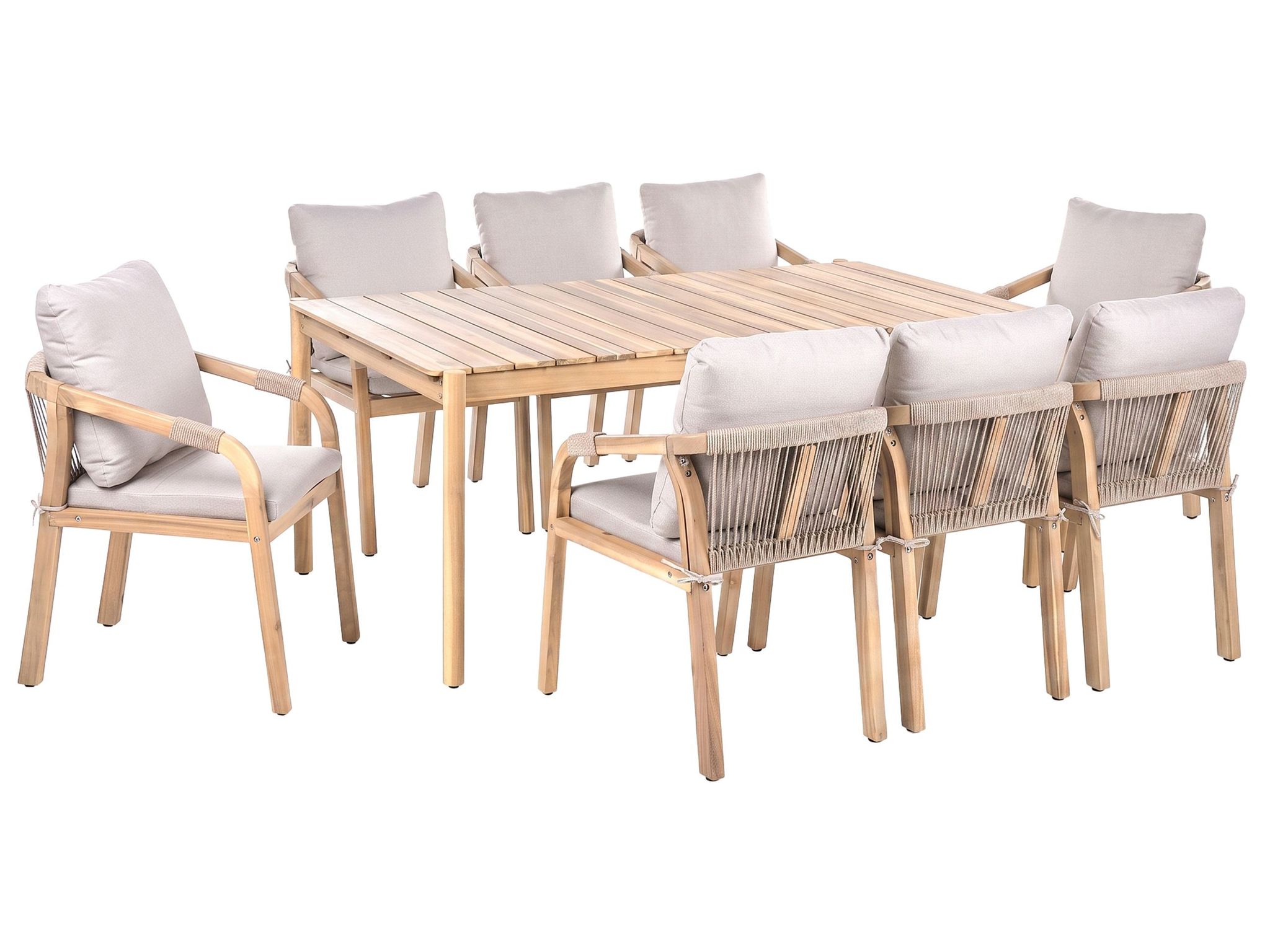 Gartenmöbel Set 8-sitzer Manado / Sumba Hellbraun Akazienholz