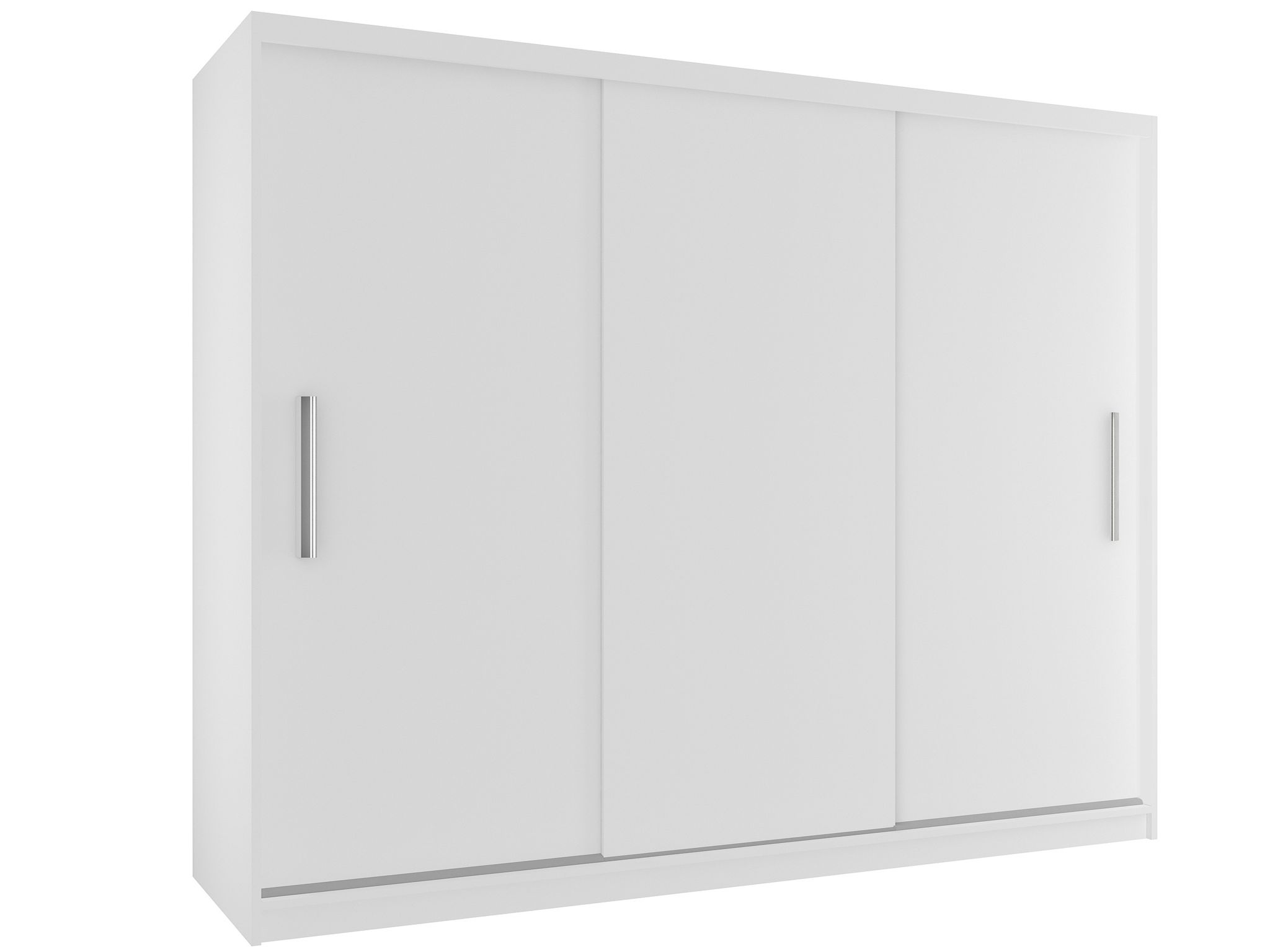 Belini Verona Si Schiebetürenschrank 232 Cm - Garderobenschrank Mit Kleiderstange, Schlafzimmer - Weiß Matt