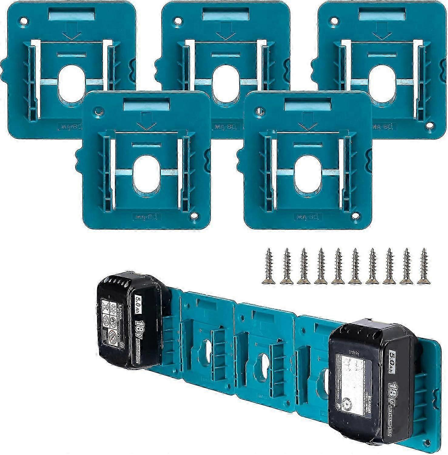 5er-pack Akkuhalter Für Makita 18v Akkus, Dockhalterung Passend Für Bl1860, Bl1850, Bl1840, Bl1830 (inkl. 10 Schrauben)