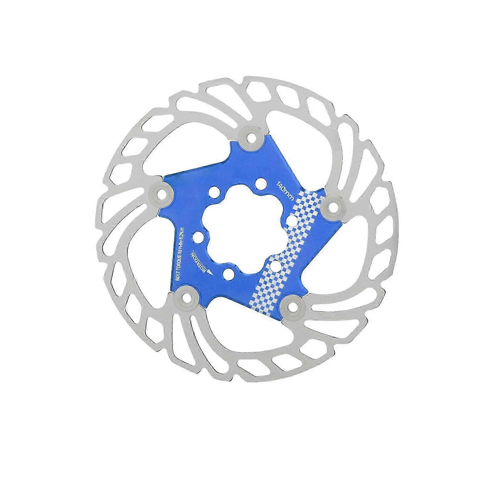 Bremsscheibe Aus Edelstahl Mit 6 Schrauben Für Rennräder, Mountainbikes, Schwimmend Gelagerte Bremsscheibe, Blau