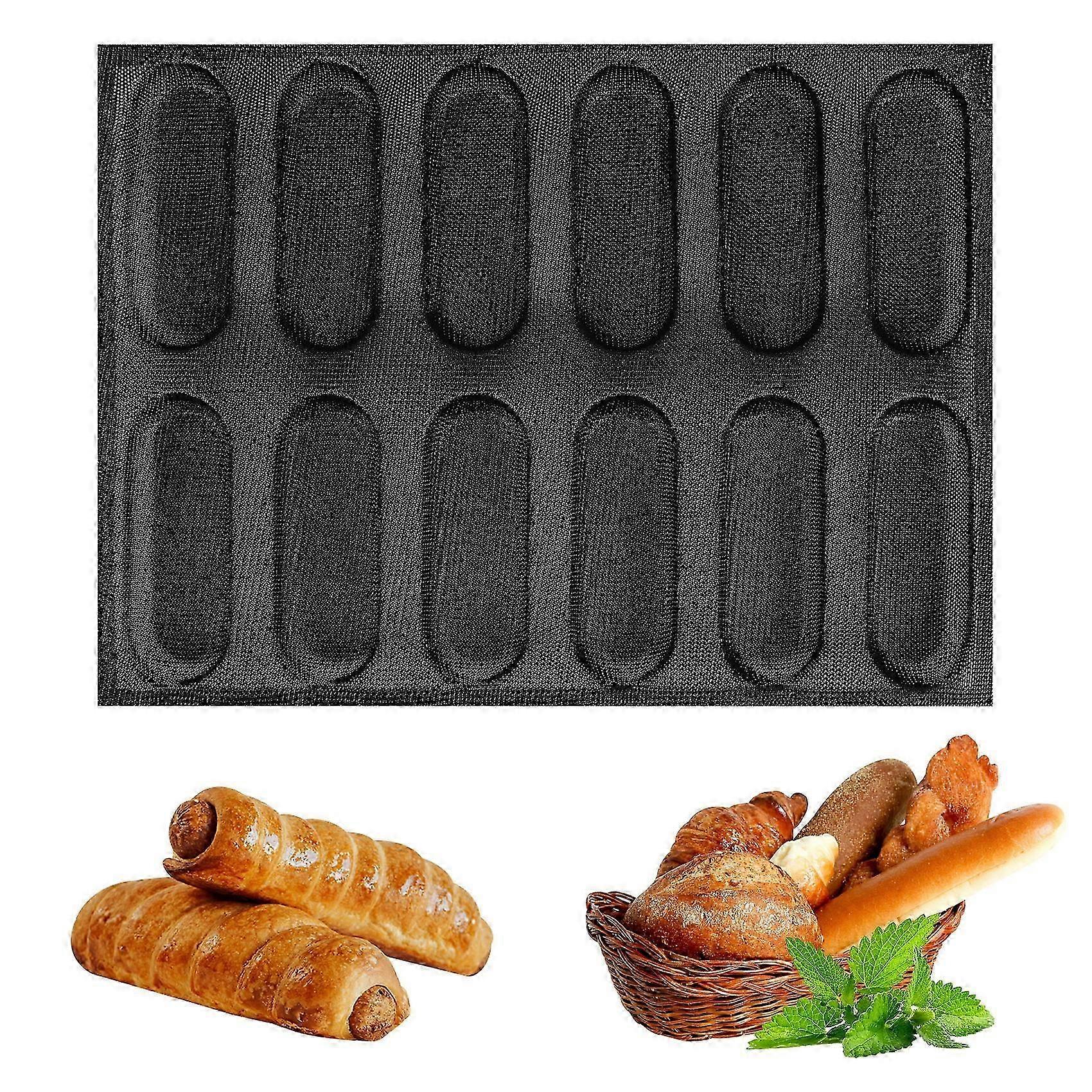 Silikonform – Antihaftbeschichtet, Perforiert, Für Französisches Brot, Hotdogs Und Als Backmatte.