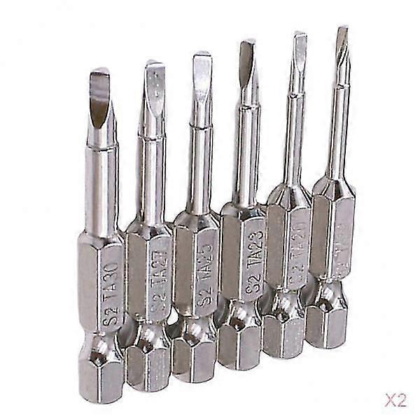 12-teiliges Set Magnetischer Dreieck-schraubendreherbits Aus S2-stahl, 1/4-zoll-sechskantschaft, 50 Mm