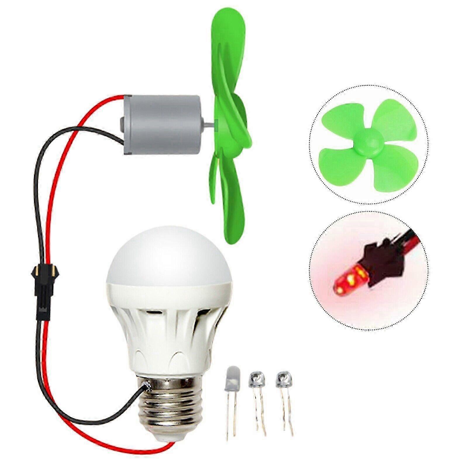 12v Windgenerator Klein Diy Mini Windturbine Windkraftanlage Led Lehr Modell Set