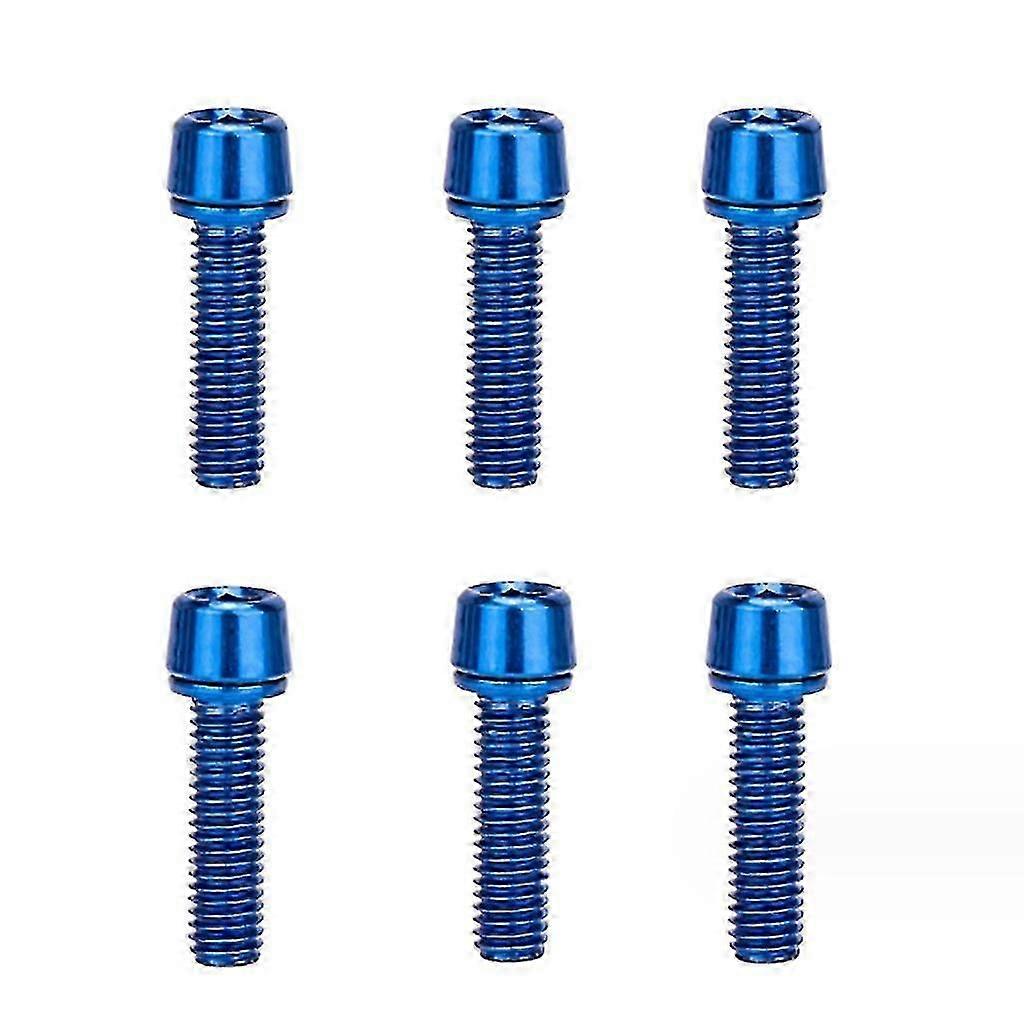 6 Stück Fahrrad-vorbau-abdeckschrauben, Konische Schrauben (blau)