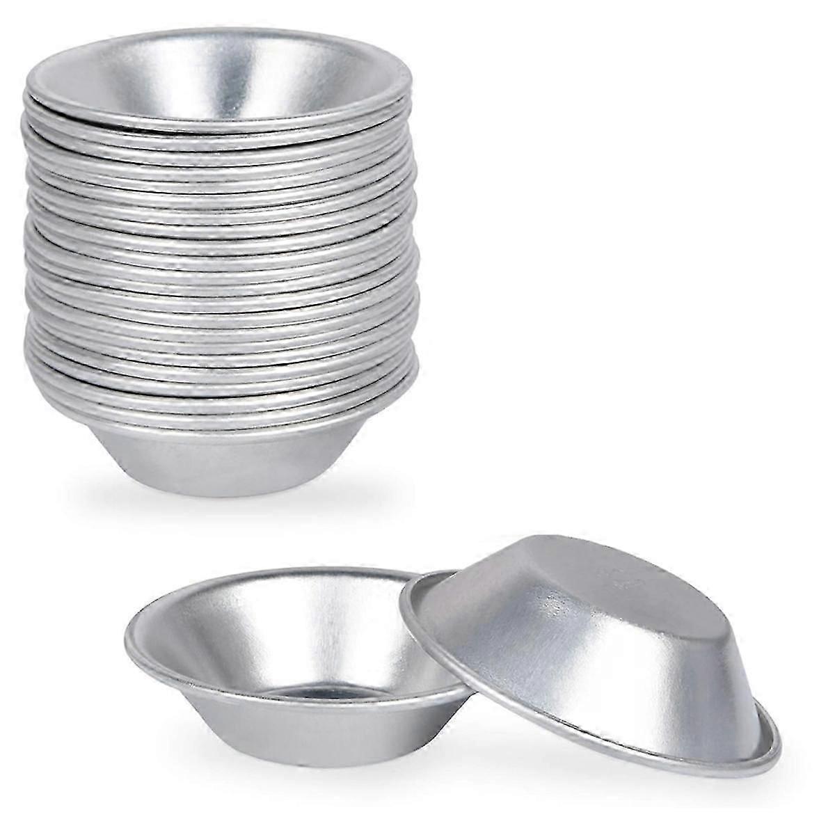 25er-pack Eierkuchenformen, Eierkuchenförmchen, Eierkuchenböden, Rund, Wiederverwendbar, Antihaftbeschichtet (aluminium)
