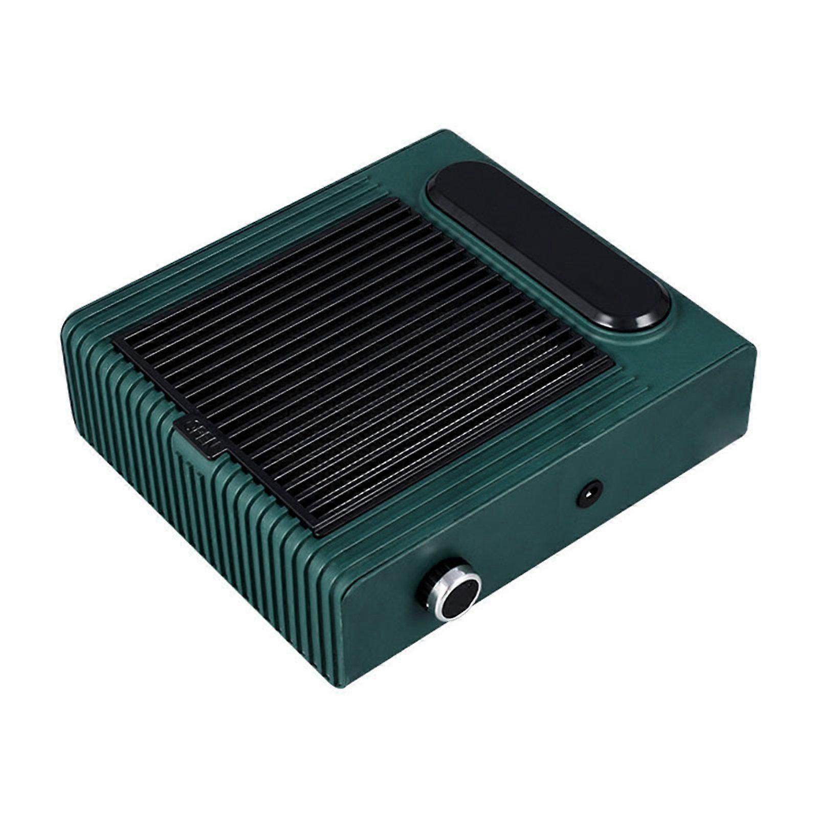 Nageldesign-staubsauger, Regulierbare Geschwindigkeit, 80 W, Herausnehmbare Filterkartusche, Geräuscharm, Abs-material, Nagelstaubsauger, Grün, Eu-stecker, Ymmr