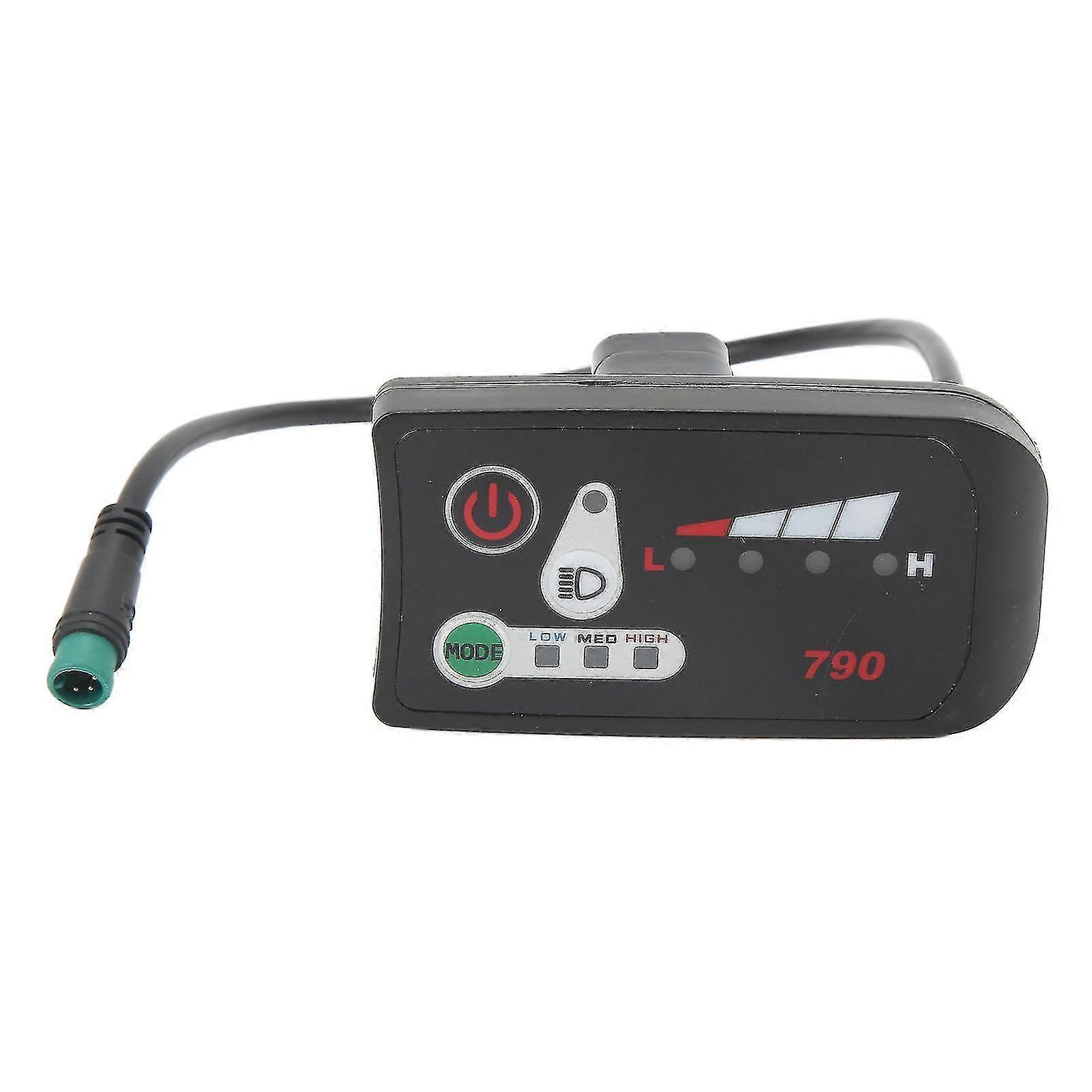 Led-leistungsanzeige Für E-bikes, Modifikationsanzeige Für E-bikes Mit Wasserdichtem 5-poligem Stecker (36 V) Für 22,2-mm-lenker.