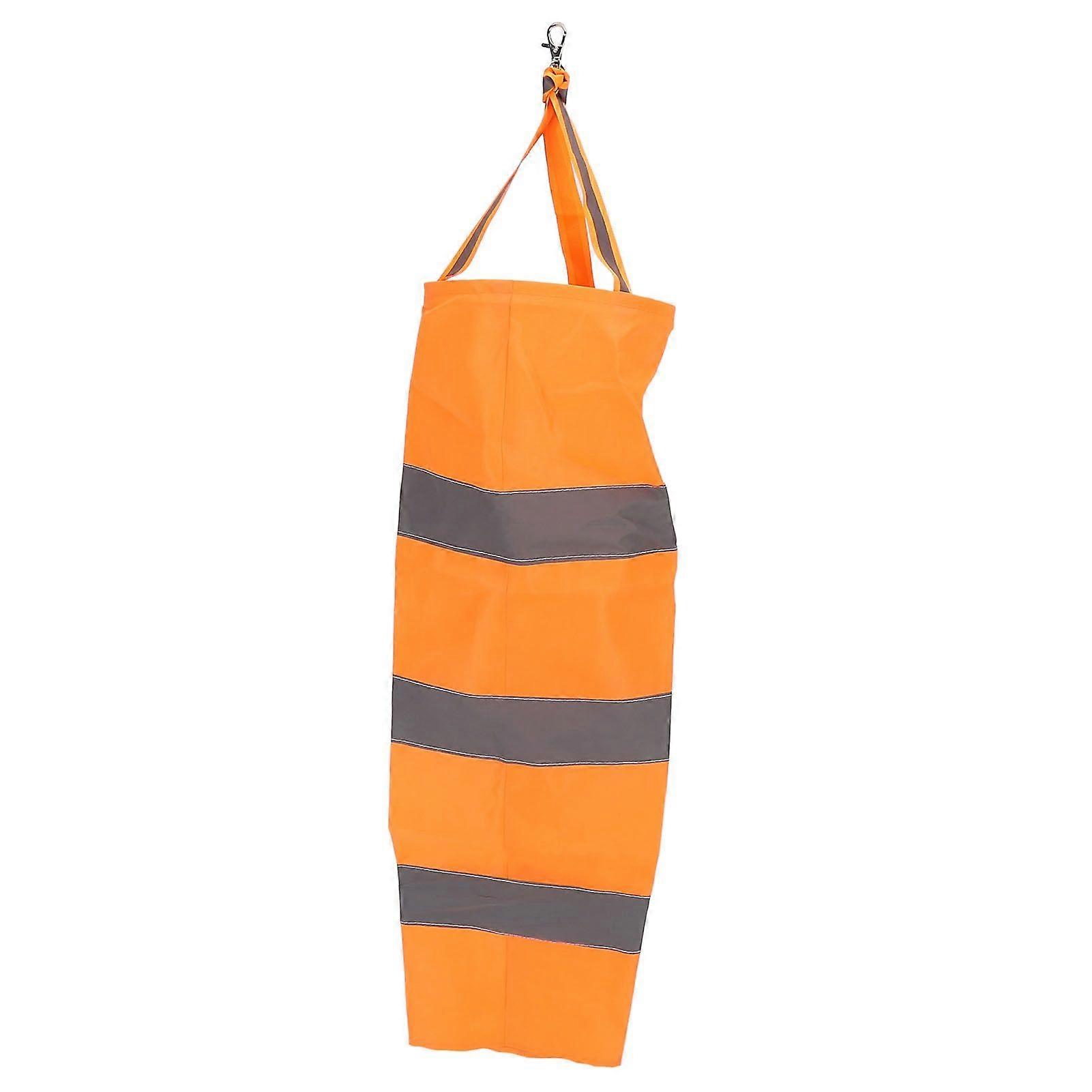 Reflektierender Windsack Mit Windrichtungsanzeiger Für Den Außenbereich, Flughäfen, Bauernhöfe, Gärten, Parks, Orange, 60 Cm