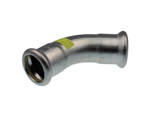 Logafix Edelstahl Gas Bogen 45 I/i 15 F. M-presskontur - 7738327633 Von Buderus