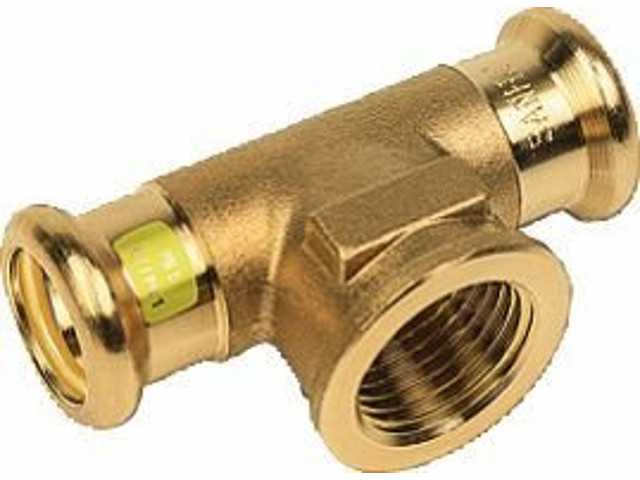 Sanha Gas-pressfit., T-stück 22x1/2x22 Rotguss, Nr.11130g - 83068384 Von Buderus