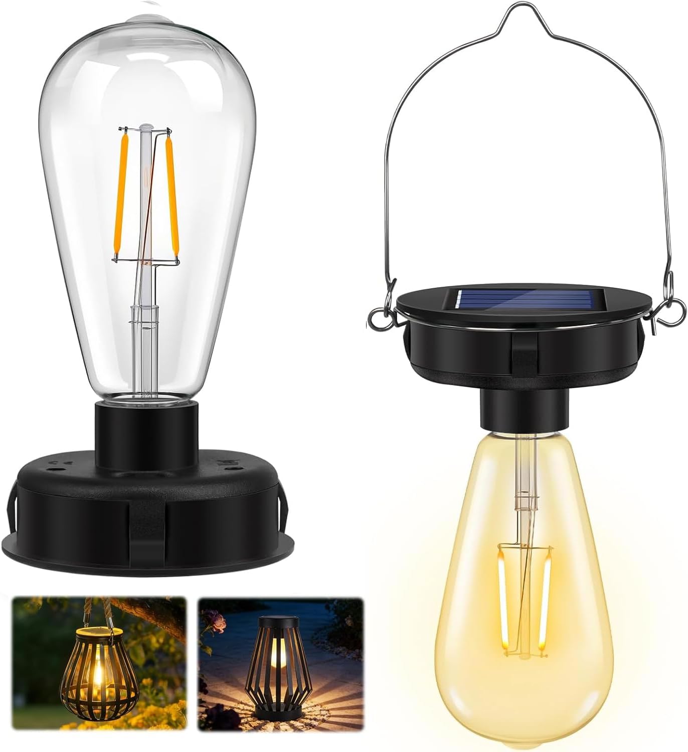 Solar-gartenlampe Für Den Außenbereich, 2 Stück 8 Cm Ersatz-solar-gartenlampe, Solarlaternen-ersatz Mit Heller Led-birne, Solarbeleuchtung Für Den Außenbereich Zum Selbermachen [energieklasse A+]
