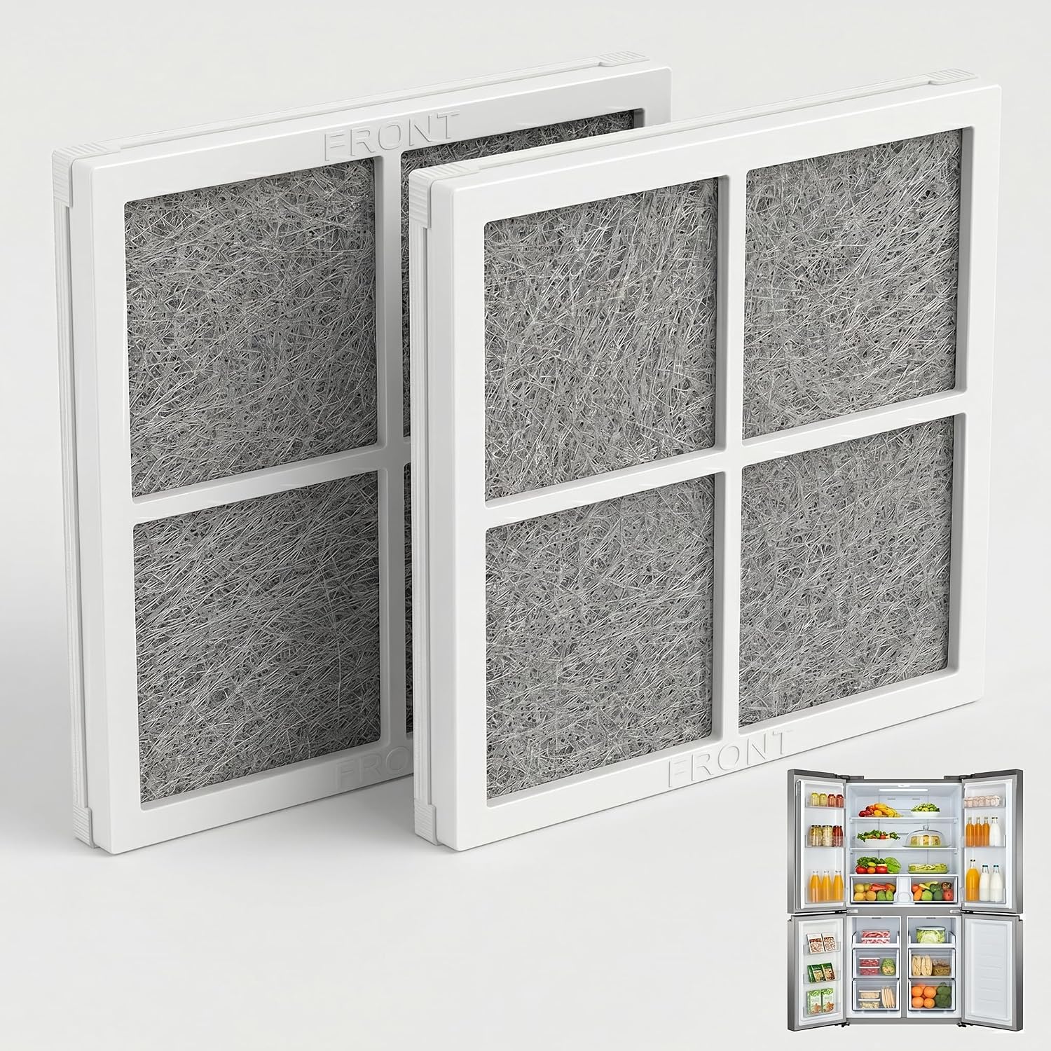 2-teiliger Luftfilter Für Lg Kühlschränke Pure N Fresh Filter Frischluftfilter Für Lg Kühlschrank-luftreiniger Lt120f Lfx31925sw Lfx31925sb Für Kühlschränke, Hocheffizient, Geruchsneutralisierend