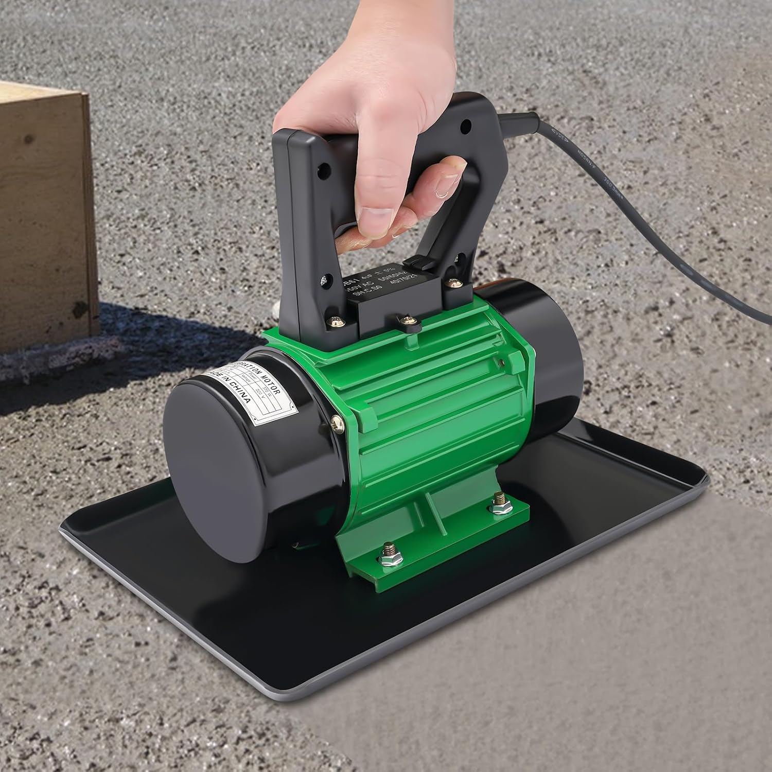 Elektrischer Betonrüttler, 250w Betonverdichter Betonflachplattenvibrator Elektrischer Betonvibratormotor Handheld Beton Vibratormotor Für Bodenfliesen, Zement 220v