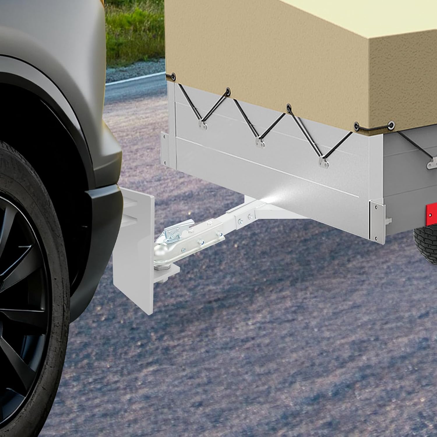 Kugelkopf Anhängerkupplung Aus Q235-stahl, 50mm Zugmaul Kugelkopf Rangierhilfe Starke Zugkraft, Anhänger Kombikupplung 33mm Aufnahmeloch Für Anhänger, Lkw, Wohnmobile