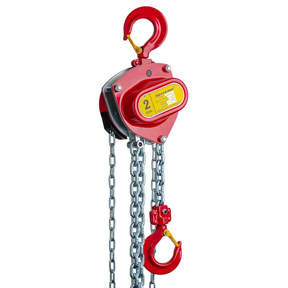 Delta Red® Stirnradkettenzug 360° Mit Drehrbarer Handkettenführung Tragkraft 2t Länge 3,0m