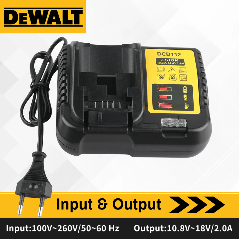 Dewalt Dcb112 Caricabatterie Rapido Xr Per Batterie 18v E 20v Max Li-ion Con Led