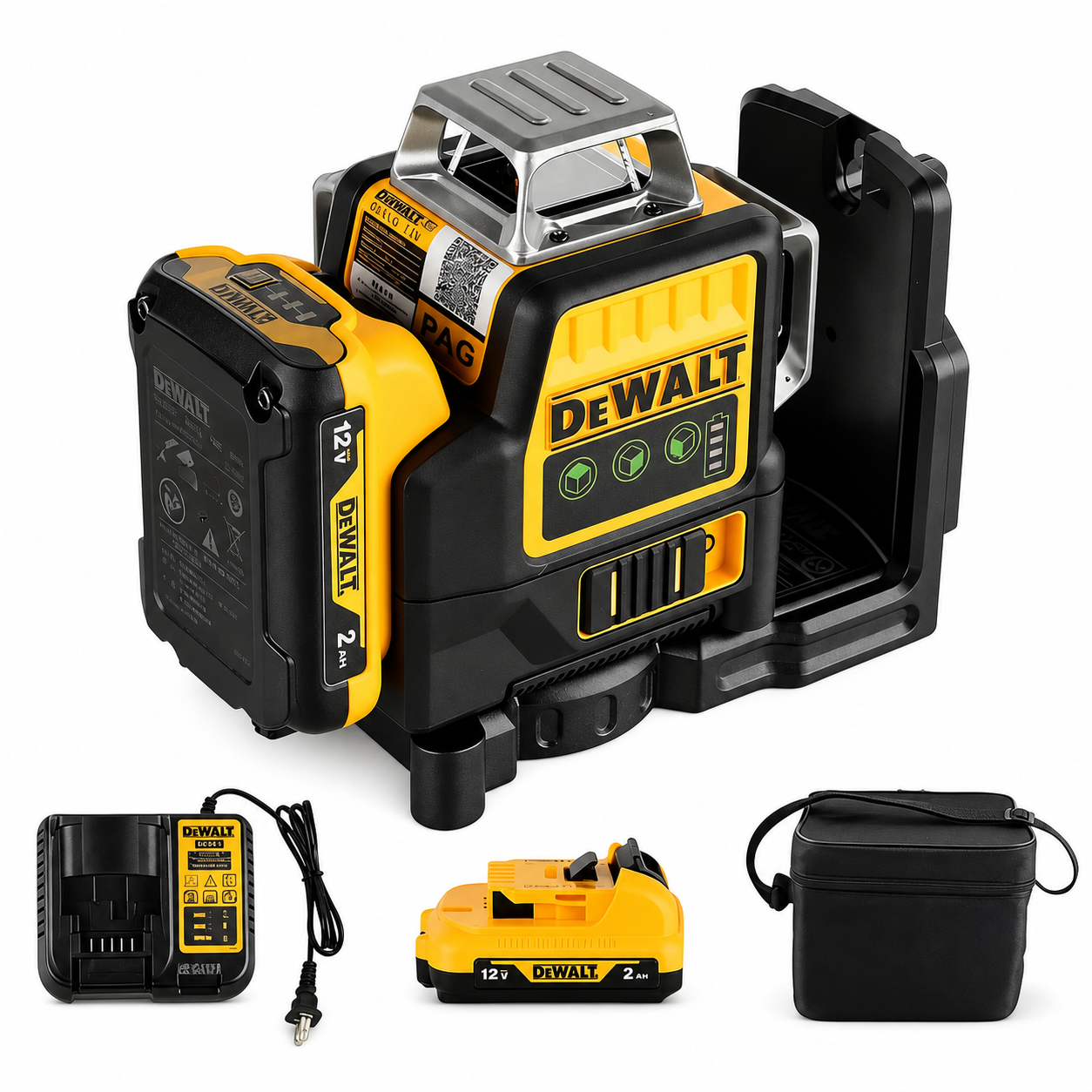 Dewalt Dw089lg 12v Kreuzlinienlaser Grün 3d 360° - Komplett-set Inkl. Akku & Ladegerät