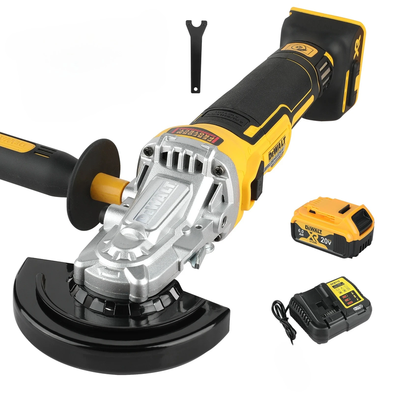 Dewalt Dcg405fn Smerigliatrice A Testa Piatta 18v 125mm - Con Batteria E Caricabatterie