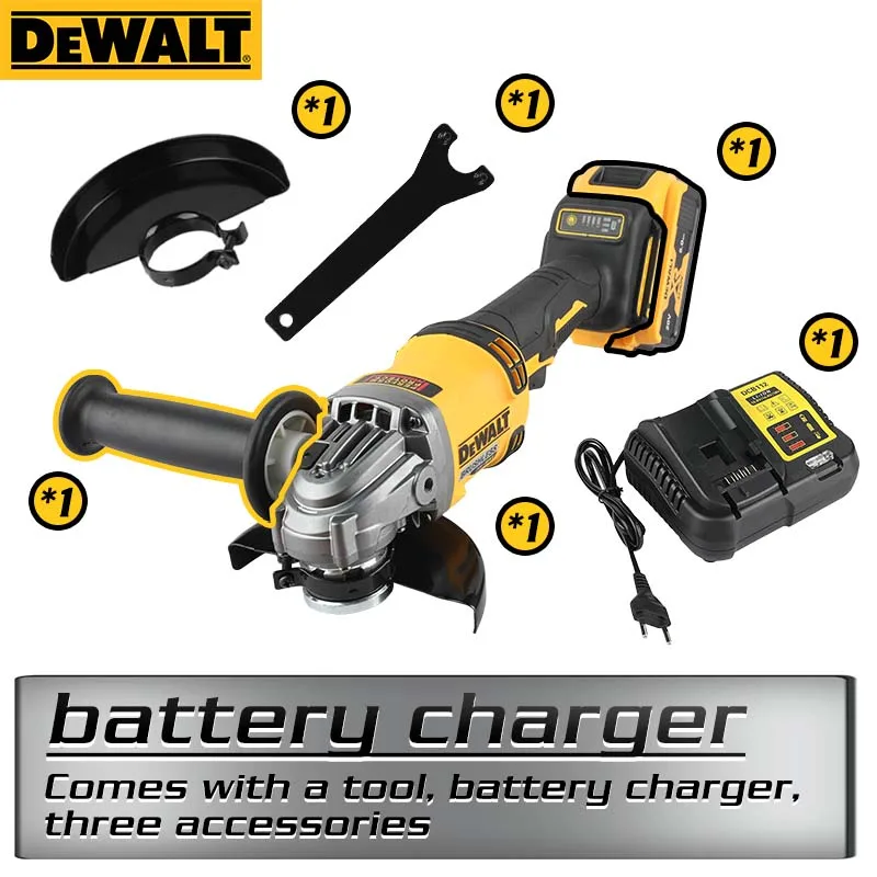 Dewalt Dcg414 Smerigliatrice Angolare 54v Flexvolt / 18v 125mm - Con Batteria E Caricatore