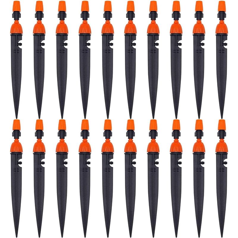 Verstellbares Tropfbewässerungssystem, Mikro-tropfer, Durchflussregulierte Tropfer, Gartenbewässerungsemitter, 20 Stück