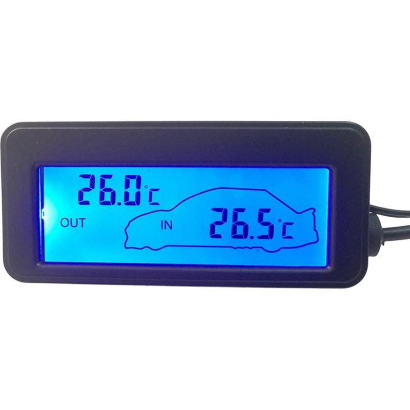 Autothermometer, Digitales Autothermometer, Innen-/außentemperaturanzeige, 12-v-kfz-thermometer Mit Digitaler Lcd-anzeige Für Pkw Und Lkw