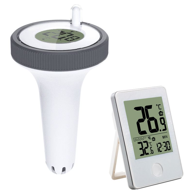 Elektronisches Schwimmthermometer Mit Funkverbindung, Elektronisches Wassertemperaturthermometer Mit Digitalempfänger Und Lcd-display Für Aquarium, Whirlpool Und Fischteich