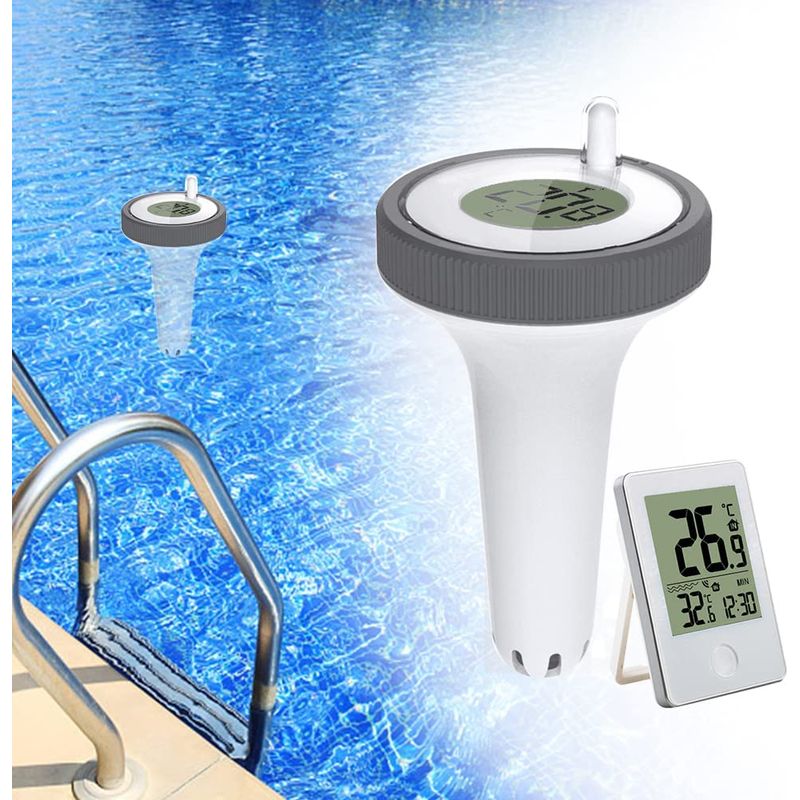 Kabelloses, Schwimmendes Thermometer Für Den Innen- Und Außenbereich, Schwimmbad-thermometer Mit Lcd-bildschirm, Digitales Poolthermometer Für Innen- Und Außenpools Und Whirlpools