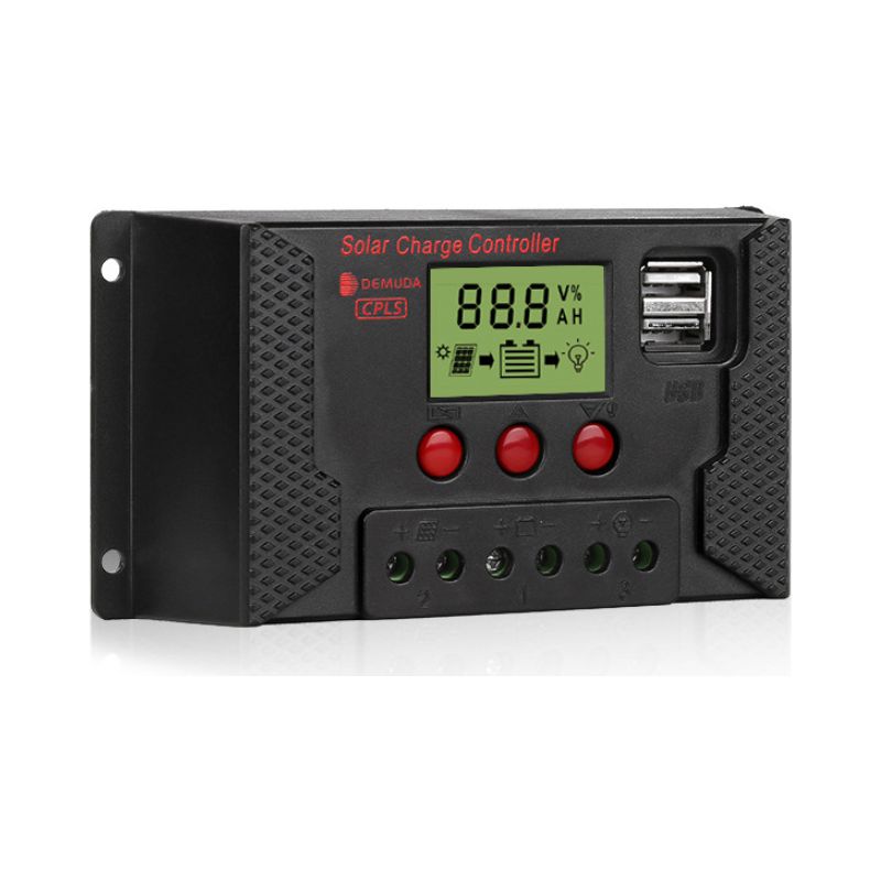 30-a-solarpanel-laderegler, Intelligenter 12-v-/24-v-batterieregler, Solarpanel-laderegler Mit Einstellbarem Lcd-display, Zwei Usb-anschlüsse