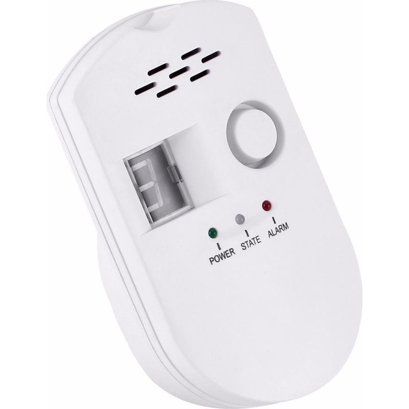 Gas-/erdgas-/kohlelecksuchgerät, Steckbarer Sensormonitor Mit Akustischem Alarm Und Digitaler Led-anzeige, Für Methan, Propan Und Butan