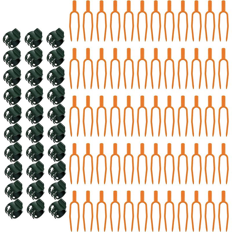 200 Wiederverwendbare Kunststoff-pflanzenclips Für Ausläufer, Ranken, Wassermelonen, Erdbeeren Und Gabelstützen, Befestigungswerkzeuge, Halter
