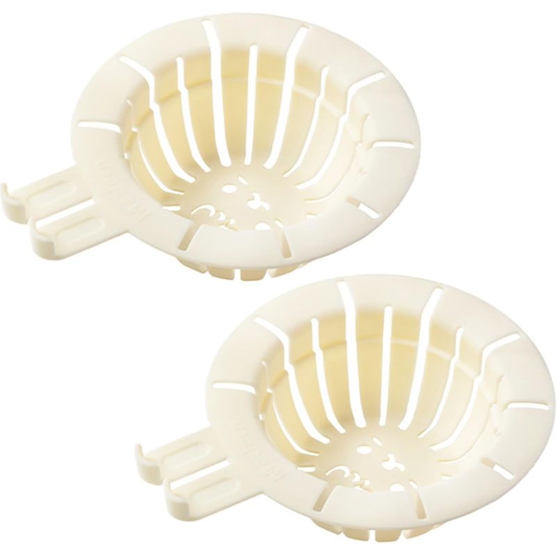 Set Mit 2 Schmutzabweisenden Küchenkörben, Leicht Zu Reinigen, Effiziente Wasserableitung, Wiederverwendbar, Weiß