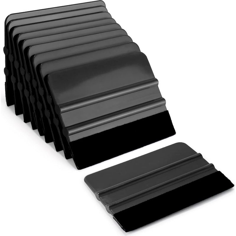 Set Mit 5 Rakeln Mit Filzkante Für Auto-, Möbel-, Fenster-, Sonnenschutz- Und Klebefolien, 10 Stück, Schwarz