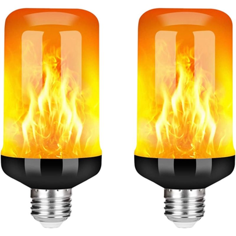 2er-pack E27 Led-lampen Mit Flammeneffekt – Realistisches, Dekoratives Flackerlicht – Für E27-fassungen – Energiesparend