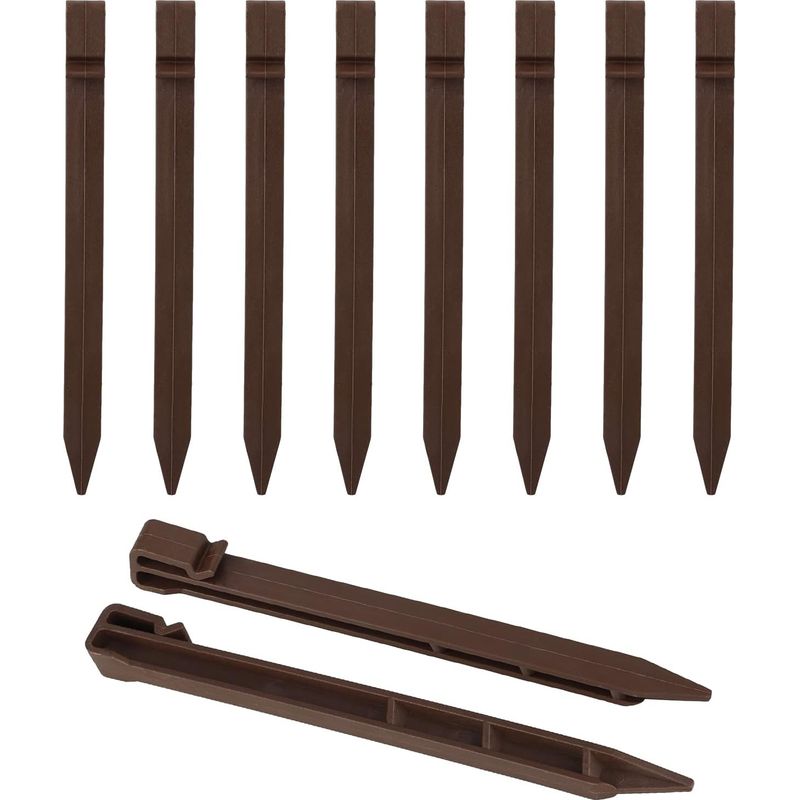 20er-pack Kunststoff-erdanker, 24 Cm – Gartenanker – Bodenanker – Befestigungspfähle Für Beeteinfassungen, Terrasse, Zelt
