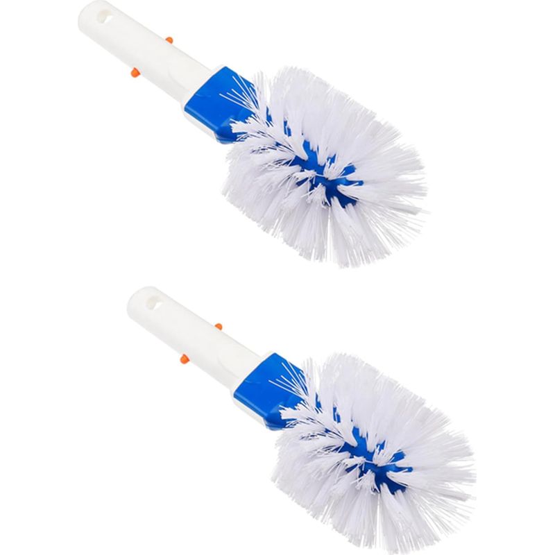 Set Mit 2 Eckpoolbürsten – Runder Bürstenkopf Zur Reinigung Von Aufstell- Und Einbaupools, Whirlpools, Badezimmern Und Küchen