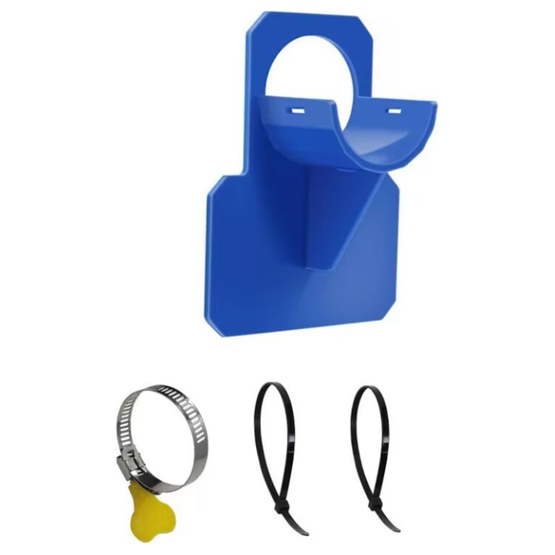 2 Poolschlauchhalterungen: Blau – Geeignet Für Schläuche Von 30 Bis 37 Mm Durchmesser, Z. B. Intex