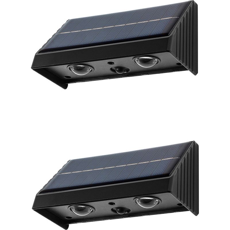 Neue Generation Solar-wandleuchten Für Den Außenbereich, Warmweißes Licht, 1500 Mah, Ip67 Wasserdicht, 2 Stück, 120 Lumen, Ideal Für Gartenzäune