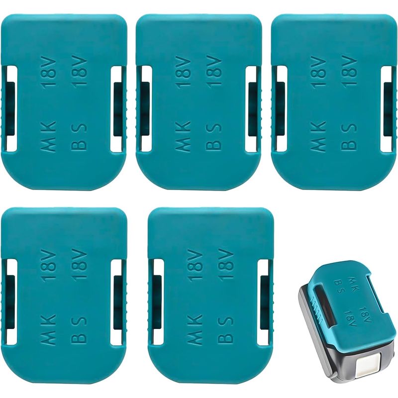 Set Mit 5 Akkuhaltern, Kompatibel Mit Makita (18 V) Und Bosch (14,4 V/18 V), Passend Für Die Serien Bl1860, Bl1850, Bl1840, Bl1830, Bl1820 Und Bl1815n.