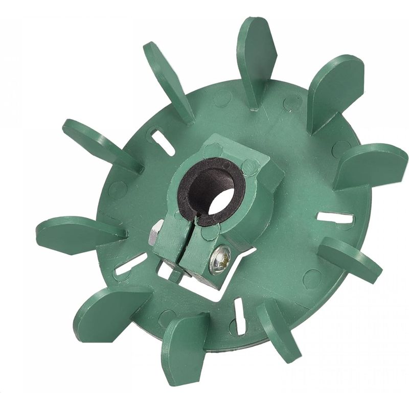 10 Kunststoff-turbinenmotorlüfterflügel, Runde Schaufelräder Mit Wärmeableitung, 11,5–12 Mm Innendurchmesser, Grün