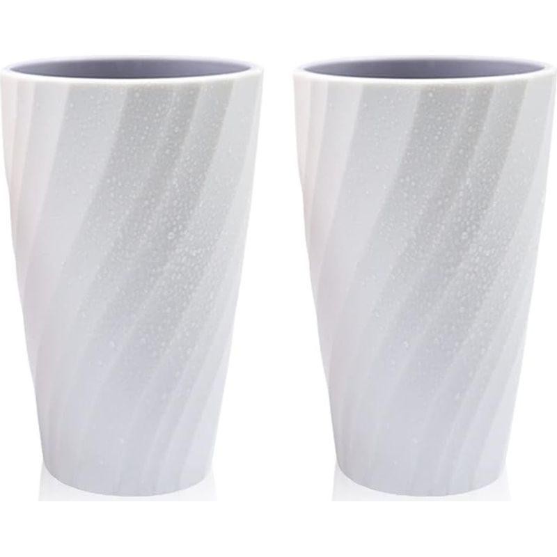 Set Mit 2 Bruchsicheren Badewannenbechern, Weich Und Robust, Für Zahnbürsten (weiß), 12,2 X 85,2 Cm, Kunststoff