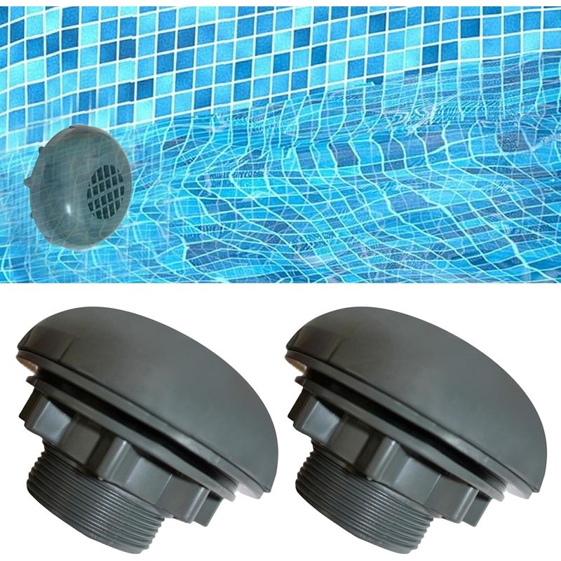 Einlass-/auslassventil Für Aufstellpools – Kompatibel Mit Intex, Bestway, Coleman – 1-1/2-zoll-schlauch – 2er-pack